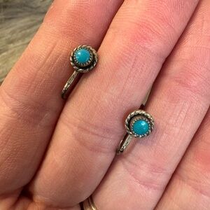 PRICE FIRM Vintage Turquoise Silver Women Earrings